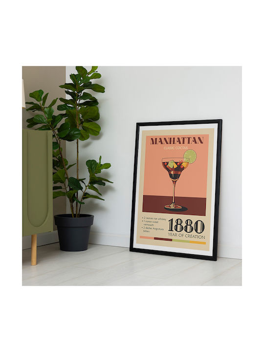 Poster Vintage Manhattan Classic Cocktail Pst25...