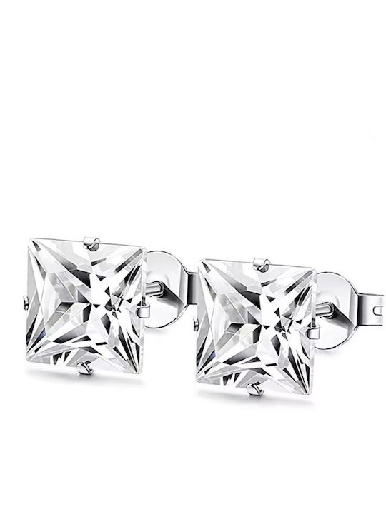 Bijou Box Ανδρικά Σκουλαρίκια Καρφωτά από Ατσάλι με Πέτρες Bijou Box Ανδρικά Σκουλαρίκια Καρφωτά από Ατσάλι με Πέτρες