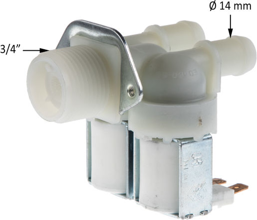 Βαλβίδα Νερού Πλυντηρίου Ρούχων Ii 180° 14mm 230v