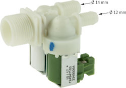 Βαλβίδα Νερού Πλυντηρίου Ρούχων Zanussi Ii 180° 12&14mm 230v Βαλβίδα Νερού Πλυντηρίου Ρούχων Zanussi Ii 180° 12&14mm 230v