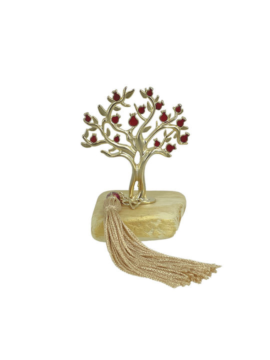 Marhome Tabletop Lucky Charm Little Tree Gold made of Metal 12cm 1pcs