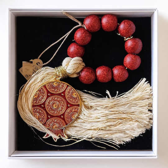 La Belle Maison Handmade Hanging Lucky Charm Pomegranate Red Made of Metal 2026 22cm D1890-1