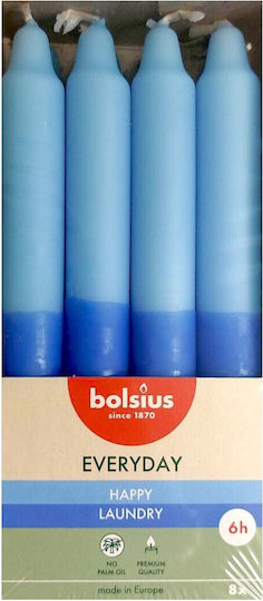 Κεριά Κηροπηγίου Σπαρματσέτα 180/21.3mm Bolsius Everyday Two-tone 8άδα Χαρούμενη Φρεσκάδα