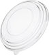Food Covers 1000ml Round Transparent Salad Bowl Black 44580 50 Pieces