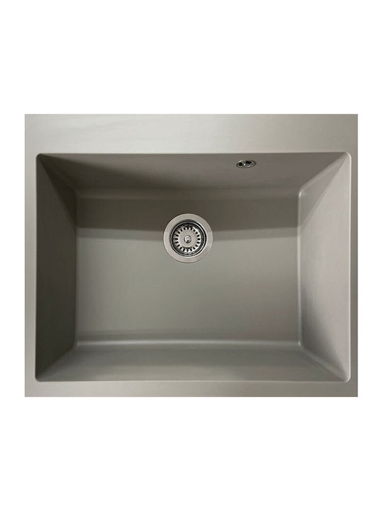 Duralit Drop-In Spüle aus Verbundgranulat B60xT50cm Gray
