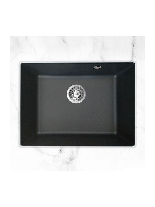 Duralit Sub masă Chiuvetă din Granit Sintetic L60xW50cm Negru
