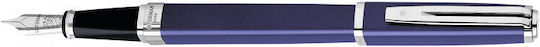 Waterman Exception Slim Πένα Γραφής Fine Μπλε από Ορείχαλκο με Μπλε Μελάνι