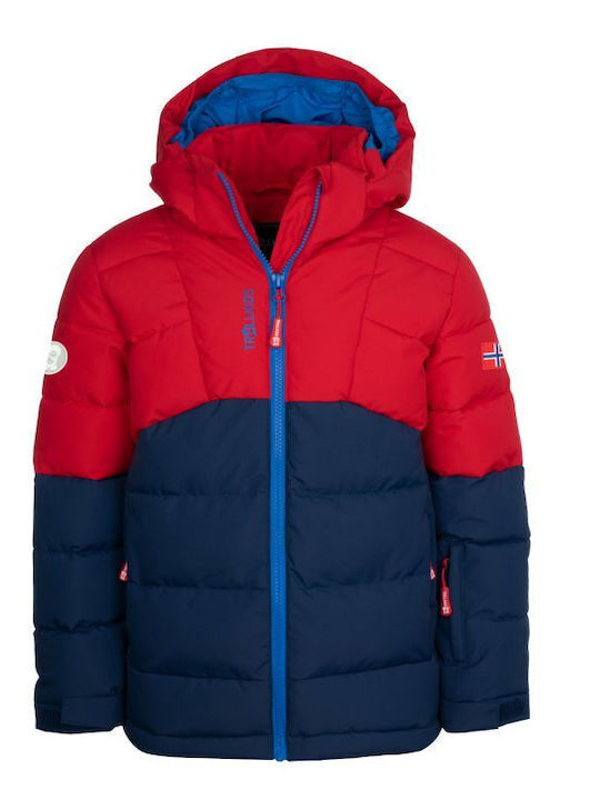 Wasserdicht Kinder Sportjacke Winddicht mit Kapuze Marineblau