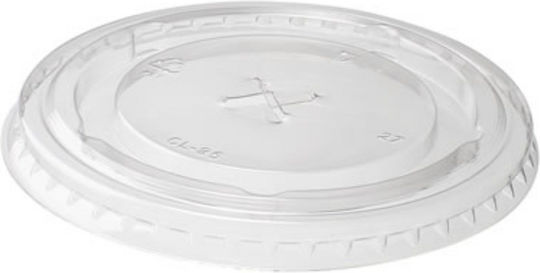 Einwegbecherdeckel 80mm Flat Kreuz Transparente Runde Papierbecher 8oz 44442 100 Stück