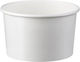 Set 50 Paper Ice Cream Bowls with Capacity 237ml White