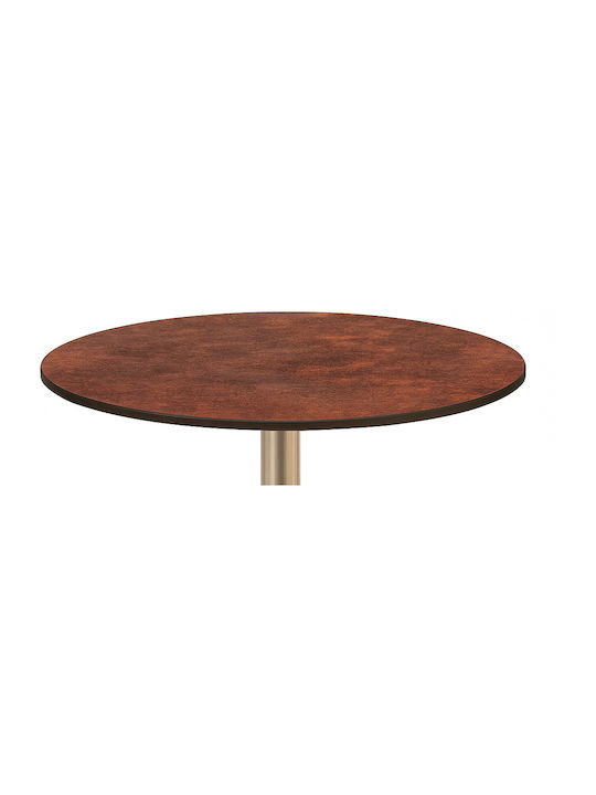 Lianos Round Table Surface HPL Brown Rust 90x90cm 251472
