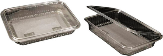 Wholesale Plastic Tableware 850ml Rectangular Transparent with Embedded Lid – Kebab 98890 850 ml