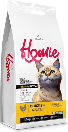 HOMie Hrană Uscată Dietetică, cu Puține Cereale pentru Pisici Adulte cu Tract Gastrointestinal Sensibil cu Pui 1.5kg
