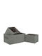 Iliadis Set de coșuri decorative Din material textil Gray 3buc