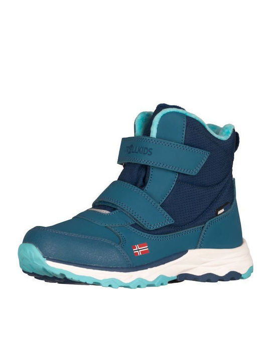 Kids Snow Boots with Velcro Blue