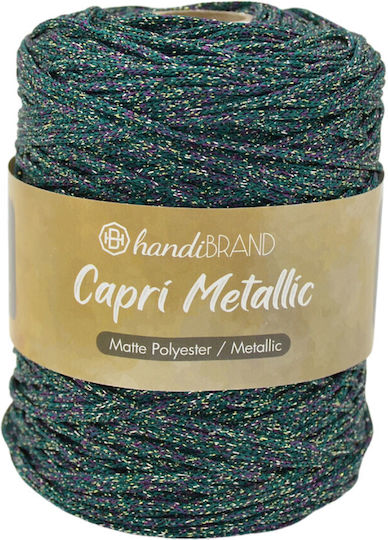 Metallisches Capri Polyester Strickgarn 250g Grüne