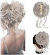 Postis Bun Synthetic Hair High Quality Bangs Clamper Placement Light Gray