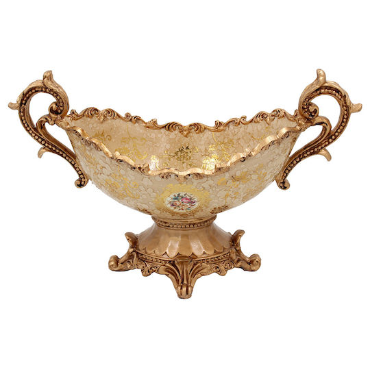 Keskor Regal Bol Decorativ Polirosină Maro 40x19x24cm 1buc