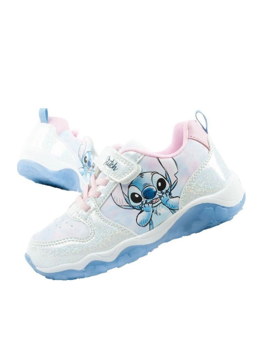 Παιδικά Sneakers με Σκρατς & Φωτάκια Λευκά