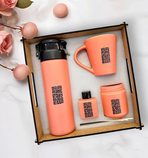 You Make Today Better Σετ Δώρου Flasche Thermosflasche Glas Orange
