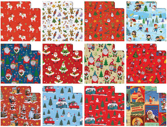 Exas Paper Christmas Gift Wrapping Paper 70 cm (Various Designs/Colors)