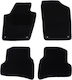 Car Carpet Mats Medium Quality Black VW Polo 5th Generation Model 2009-2017 Round Fasteners 4 Pieces