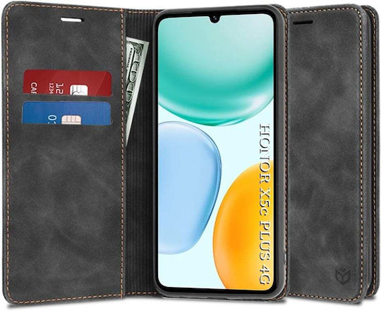Wallet Δερματίνης / Δερμάτινο Μαύρο (Honor X5C Plus)