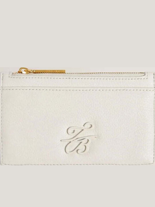 Marleah Large Leather Women's Wallet Cards Ecru
