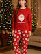 Fuanna Winter Women's Pyjama Set Red