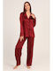 Pen-ky Winter Women's Pyjama Set Bordeaux