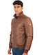 Jacke aus Kunstleder Wasserdicht Tabac Braun