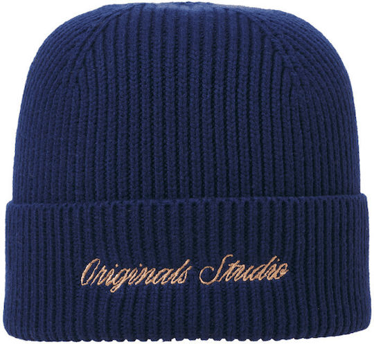 Beanie Beanie Knitted in Navy Blue color