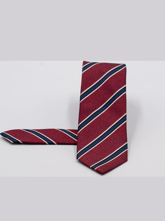 Guy Laroche Men's Tie Silk Printed in Burgundy Color