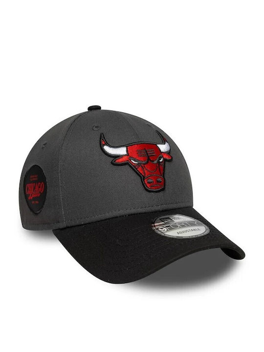 Chicago Bulls Nba Sidepatch Dunkelgraue 9forty Verstellbare Kappen