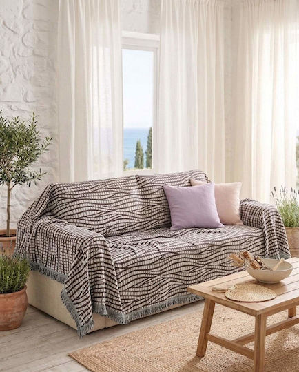 Kraft World Πολυθρόνας Π180xΜ180cm Καφέ