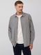 Kent Long Sleeve Shirt in Regular Fit Checked Dark Blue