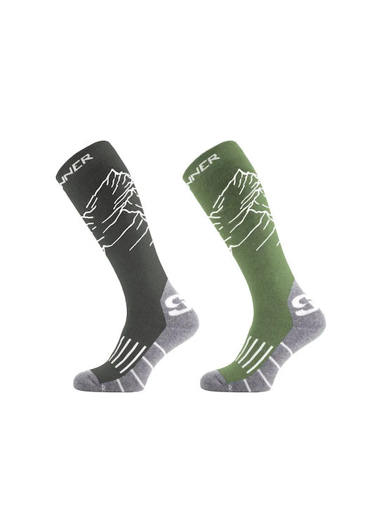 Sinner Ski & Snowboard Socks Green 2 Pairs