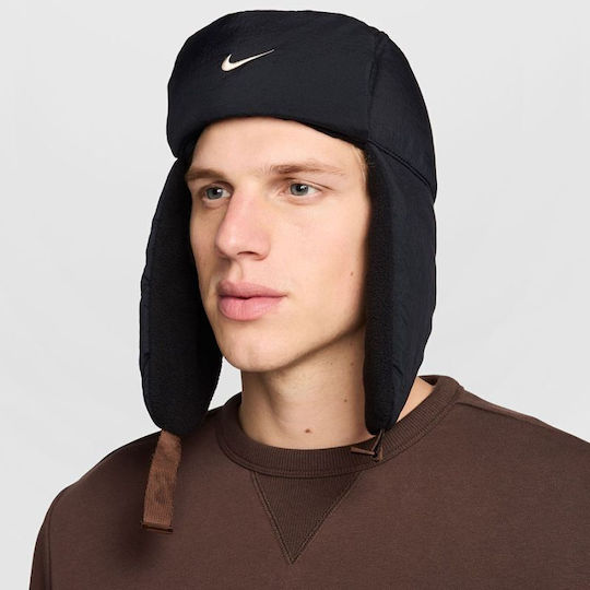 Fly Puffer Beanie Masculin Fleece Căciulă Tricotat în culoarea Negru