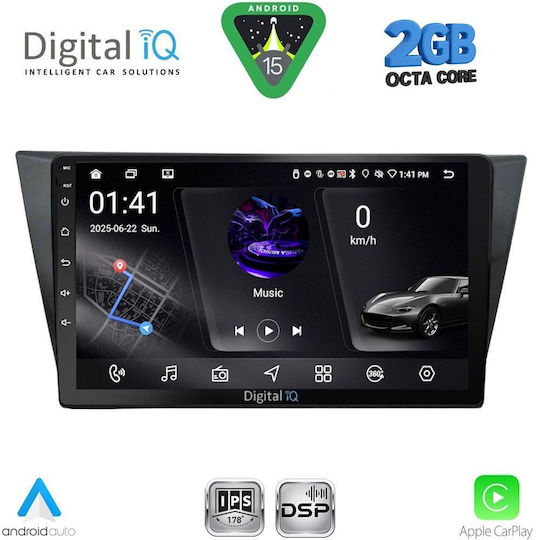 Digital IQ Ηχοσύστημα Αυτοκινήτου για Volkswagen Tiguan 2016 (Bluetooth/USB/WiFi/GPS/Apple-Carplay/Android-Auto) με Οθόνη Αφής 10"