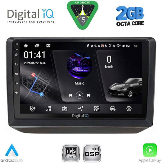 Digital IQ Car Audio System for Skoda Fabia 2008-2014 (Bluetooth/USB/WiFi/GPS/Apple-Carplay/Android-Auto) with Touch Screen 10"
