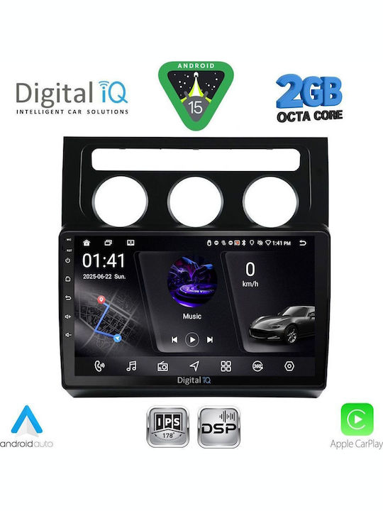 Digital IQ Sistem Audio Auto pentru Volkswagen Turul 2003-2010 cu Clima (Bluetooth/USB/WiFi/GPS/Apple-Carplay/Android-Auto) cu Ecran Tactil 10"