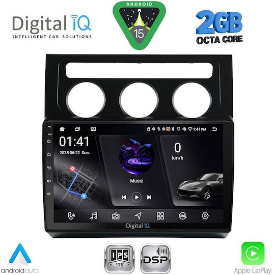 Digital IQ Автомобилна Аудио Система с Clima (Блутут/USB/WiFi/GPS/Apple-Carplay/Android-Auto) с Тъчскрийн 10"