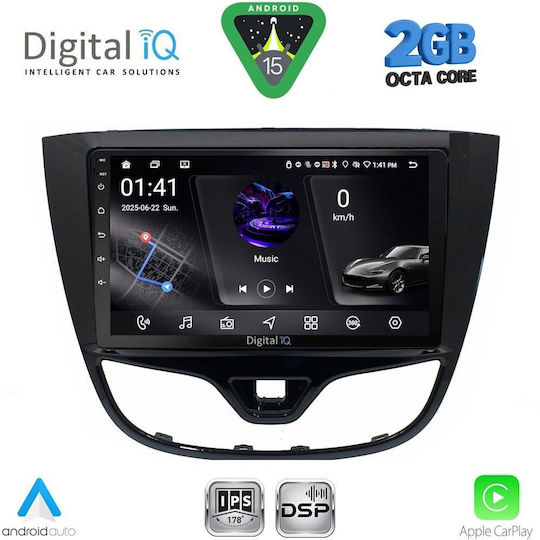 Digital IQ Car Audio System for Opel Karl 2014-2019 (Bluetooth/USB/WiFi/GPS/Apple-Carplay/Android-Auto) with Touch Screen 10"