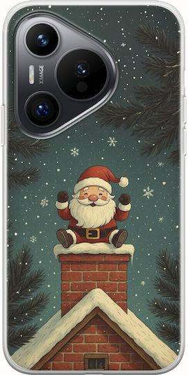 Weihnachten Santa Huawei Pura 70 Flexible Tpu Durchsichtige Silikon Handyhülle