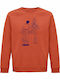 Kirikoko Unisex Organic Cotton Sweatshirt Christmas Nutcracker Bollocks Cracker Sweet Orange