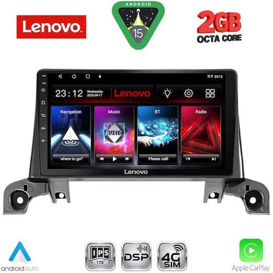 Lenovo Автомобилна Аудио Система (Блутут/USB/WiFi/GPS/Apple-Carplay/Android-Auto) с Тъчскрийн 9"