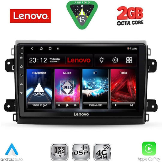 Lenovo Автомобилна Аудио Система (Блутут/USB/WiFi/GPS/Apple-Carplay/Android-Auto) с Тъчскрийн 9"
