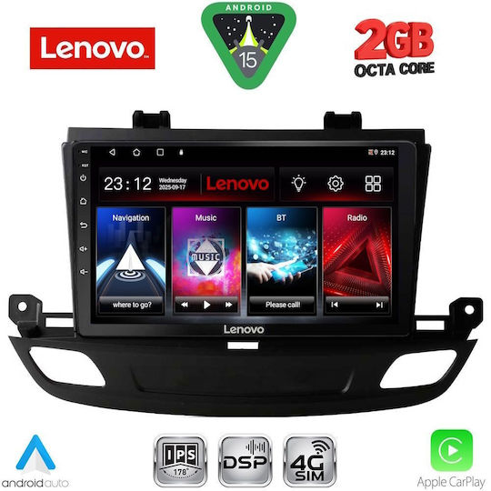 Lenovo Car Audio System for Opel Insignia 2018 (Bluetooth/USB/WiFi/GPS/Apple-Carplay/Android-Auto) with Touch Screen 9"