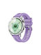Curea Silicon Groove Pattern Cataramă Argintie Amazfit Stratos 2s/3 Starlight Purple