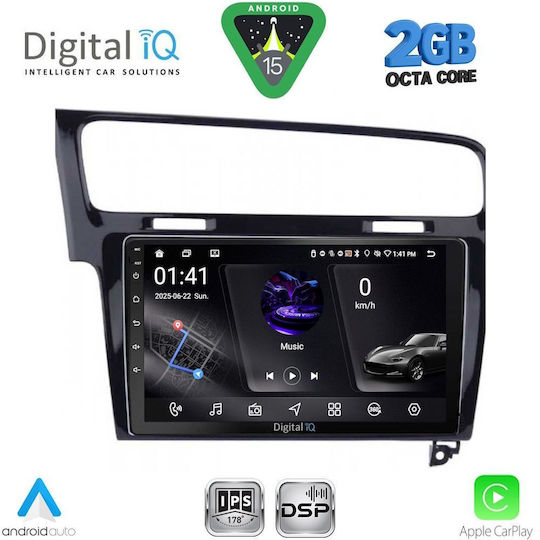 Digital IQ Car Audio System for Volkswagen Golf 2013-2020 (Bluetooth/USB/WiFi/GPS/Apple-Carplay/Android-Auto) with Touch Screen 10"